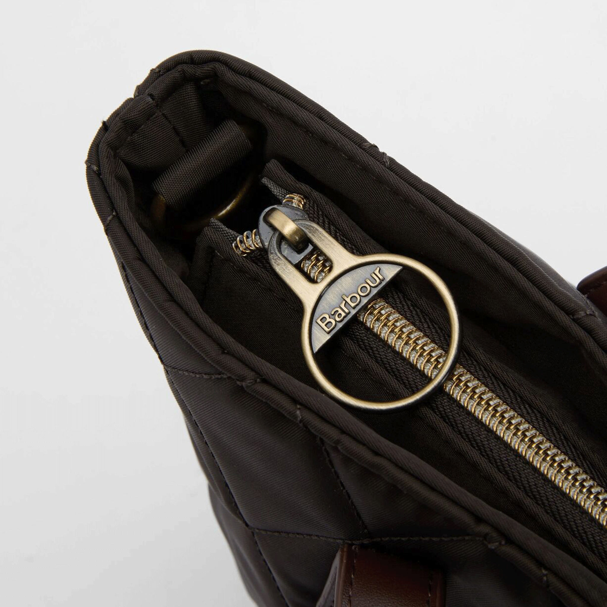 Barbour Quilted Mini Tote Bag Olive