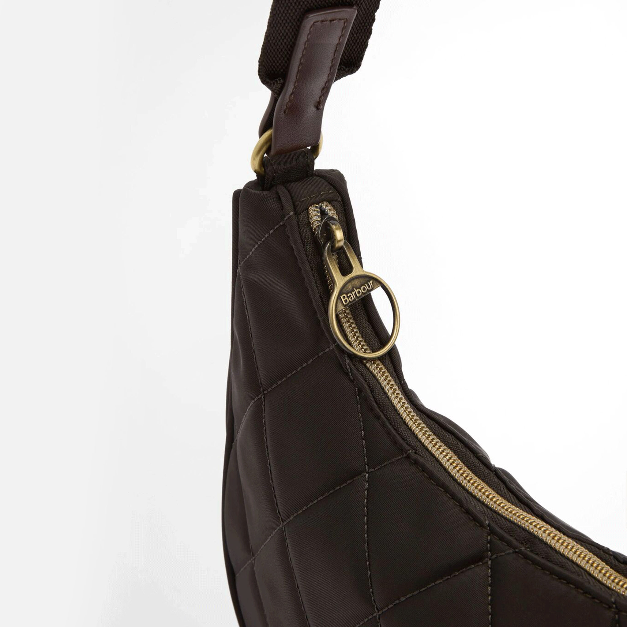 Barbour Quilted Sling Shoulder Bag Olive