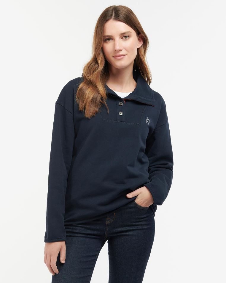 Barbour Regia Overlayer Sweatshirt Classic Navy 2