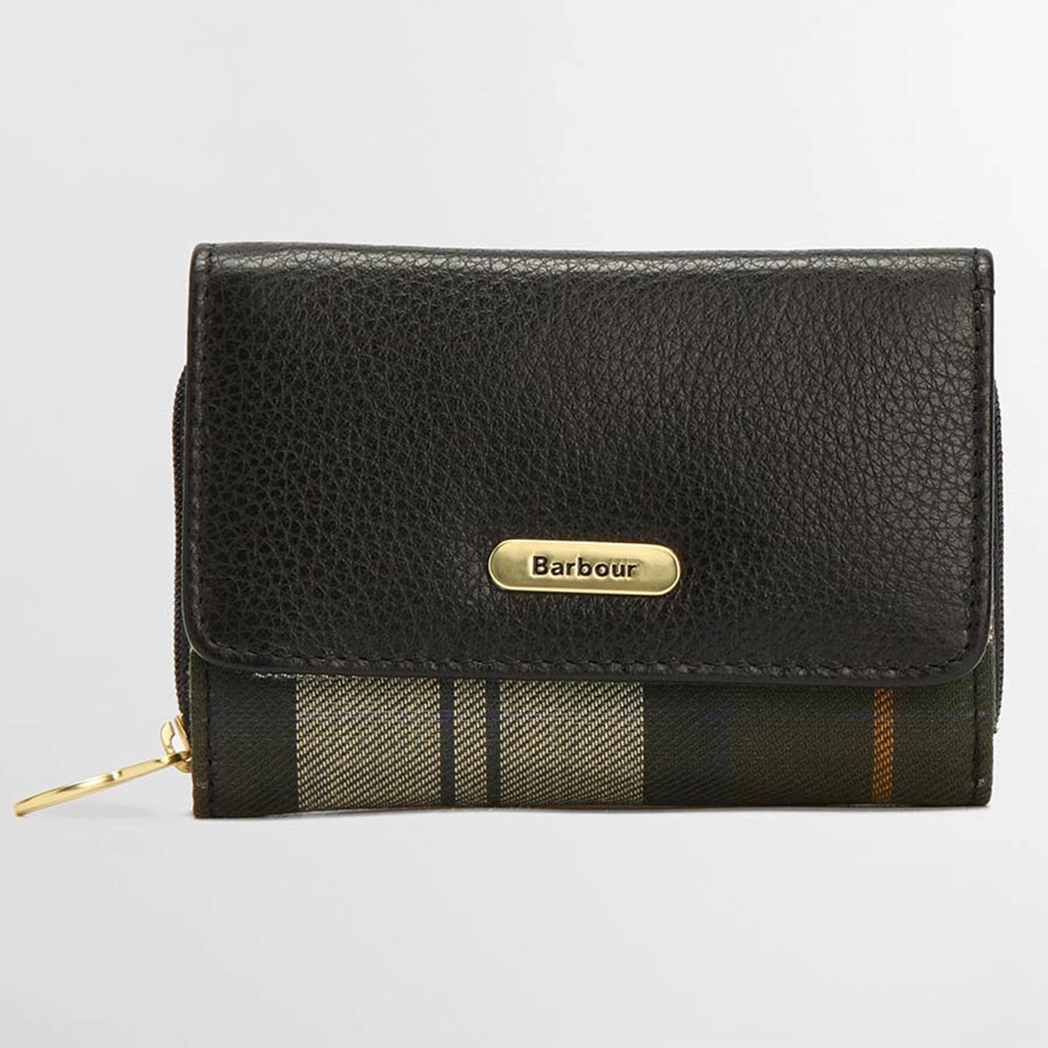 Barbour Rosa Leather French Purse Black-Ancient