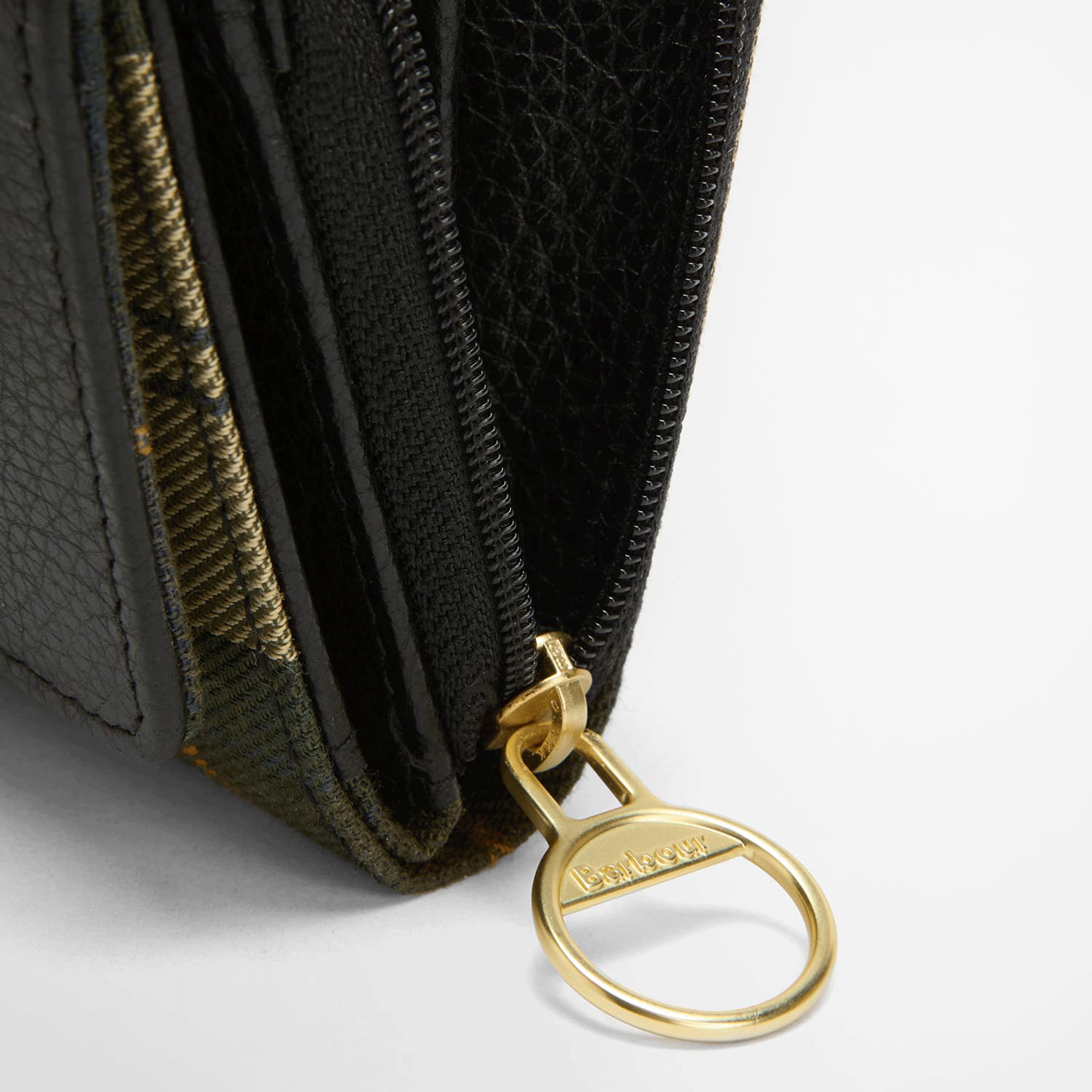 Barbour Rosa Leather French Purse Black-Ancient