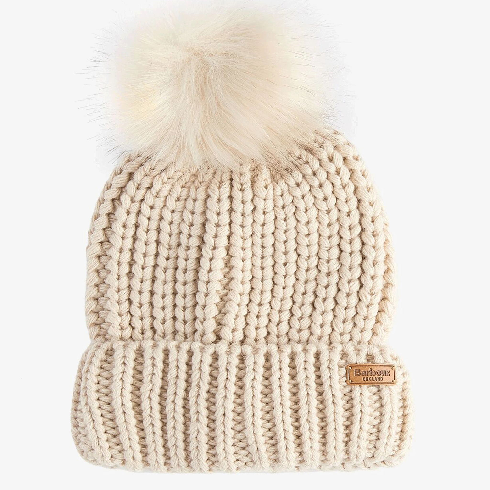 Barbour Saltburn Beanie & Scarf Gift Set Pearl