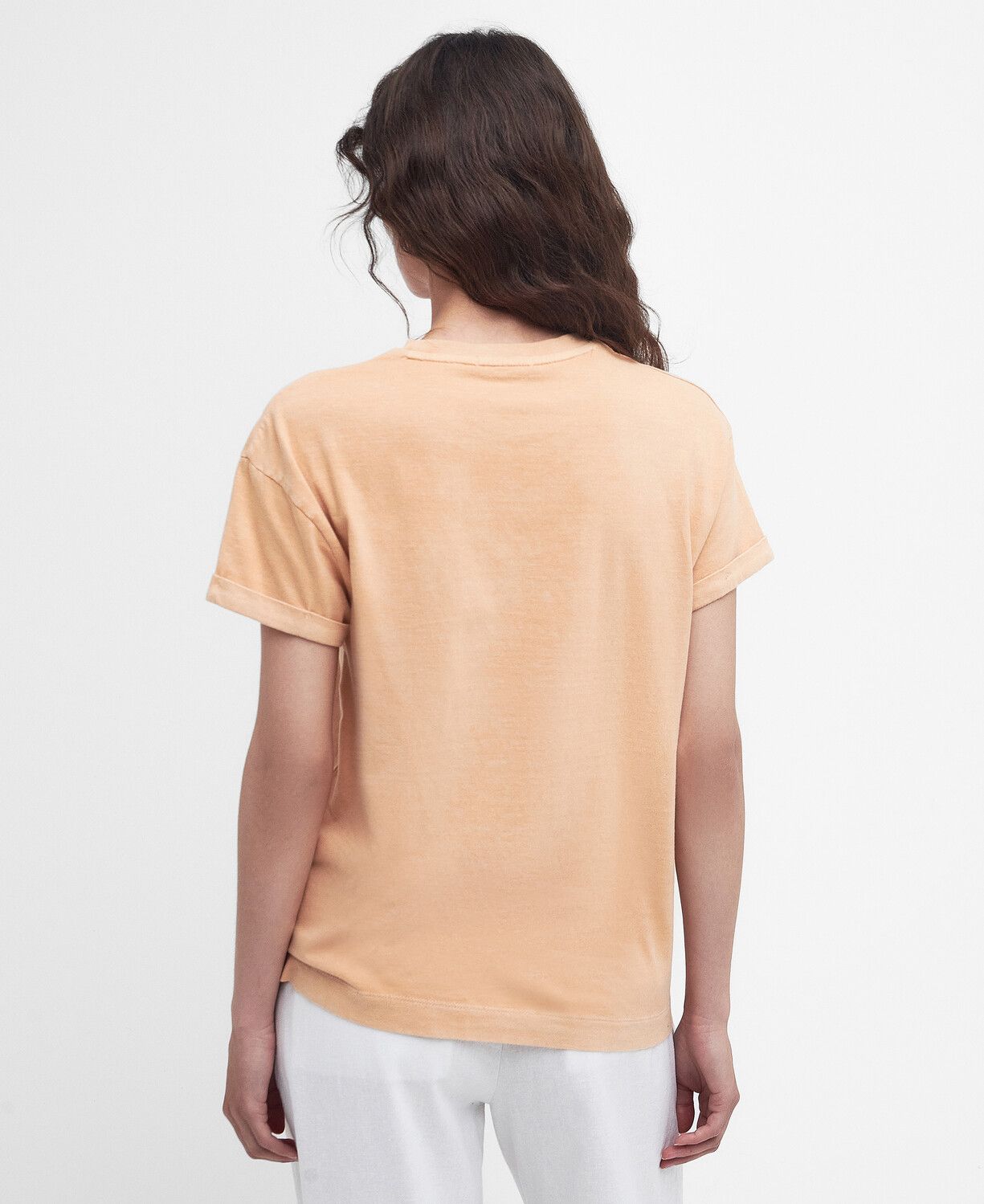 Barbour Sandgate Ladies Logo T-Shirt Soft Apricot 4