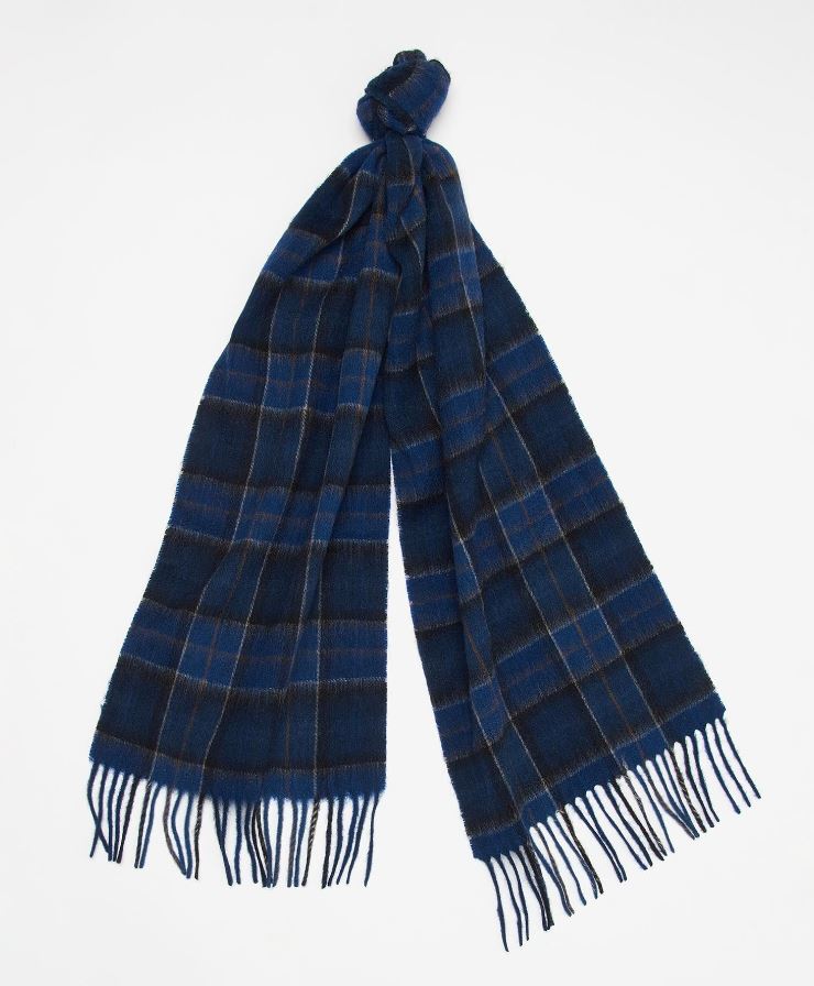Barbour Scarf & Glove Gift Set Midnight Tartan 4