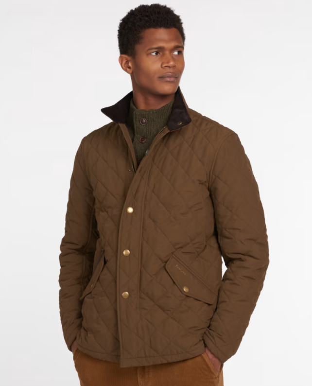 Barbour Shoveler Quilted Jacket Dark Sand 3