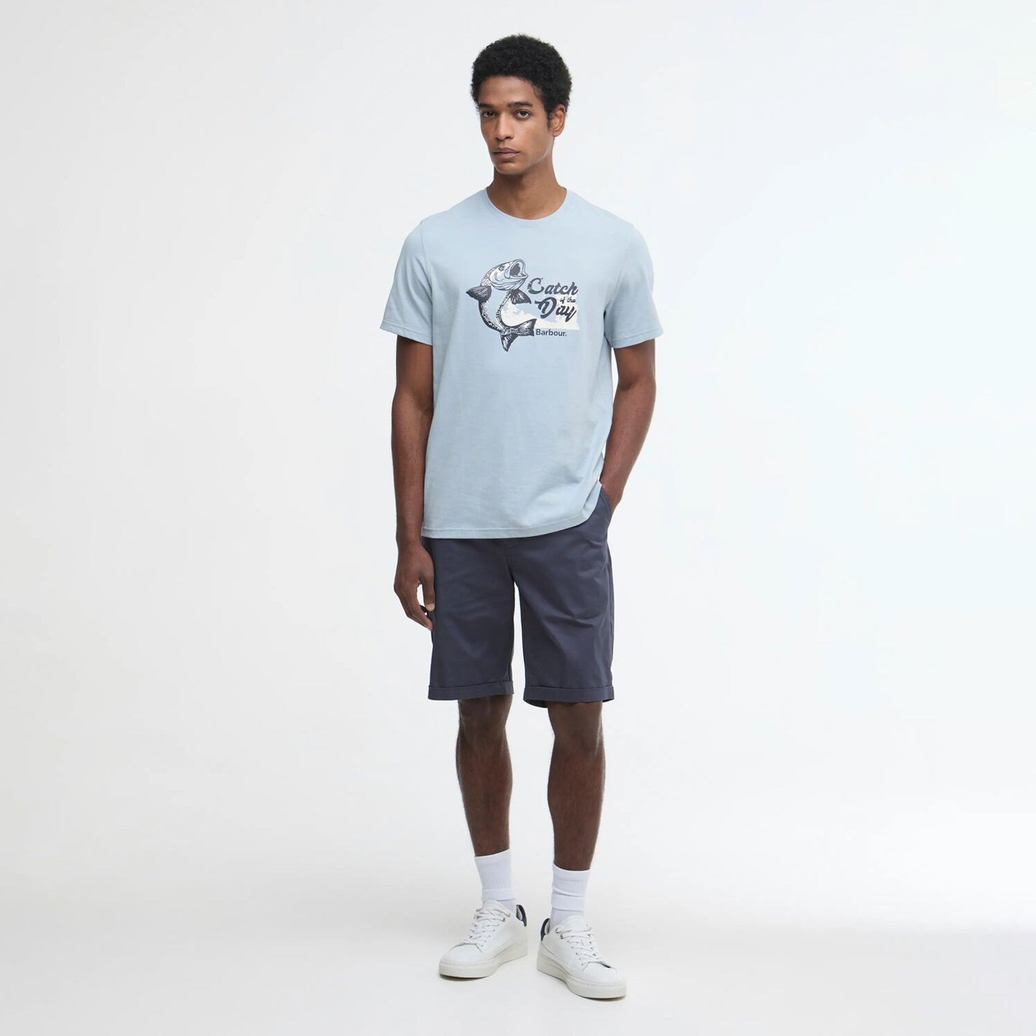 Barbour Smart Chino Men's Shorts Washed Navy
