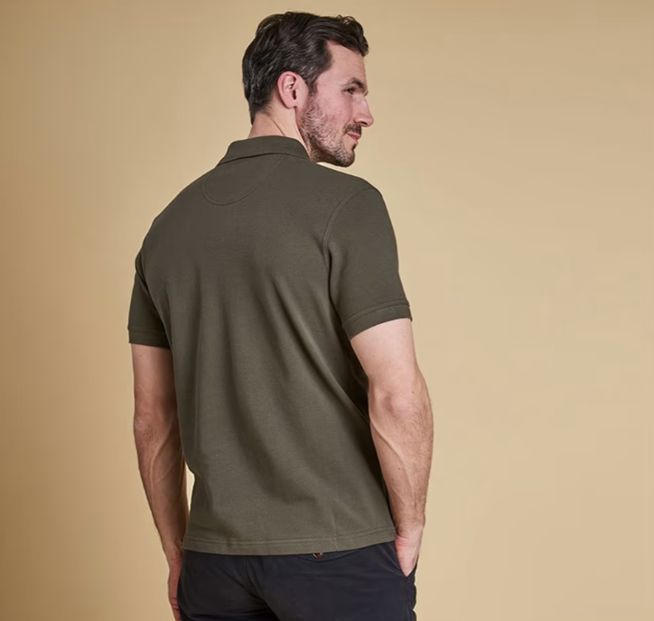 Barbour Sports Polo Shirt Dark Olive 3