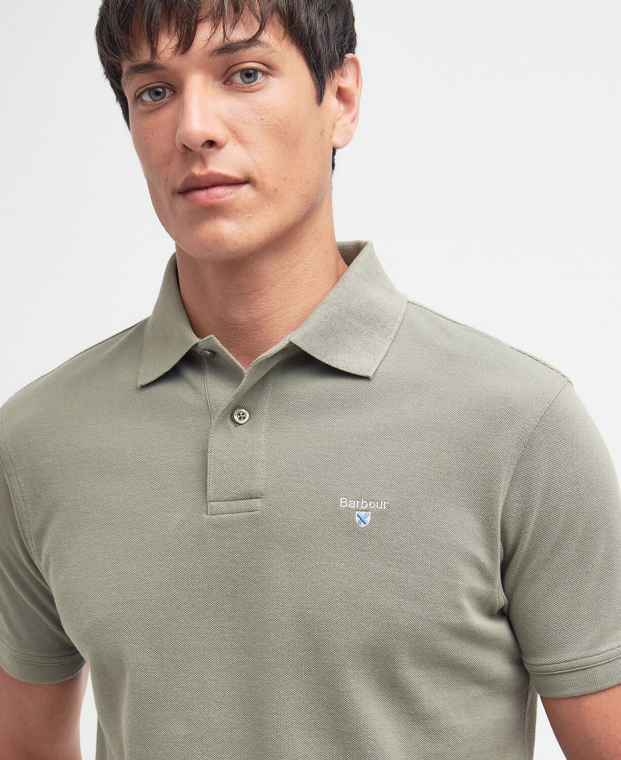 Barbour Sports Polo Shirt Dusty Green 3