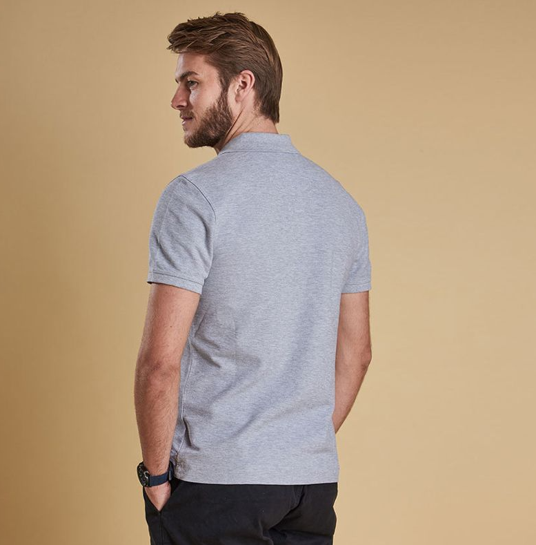 Barbour Sports Polo Shirt Grey Marl 2