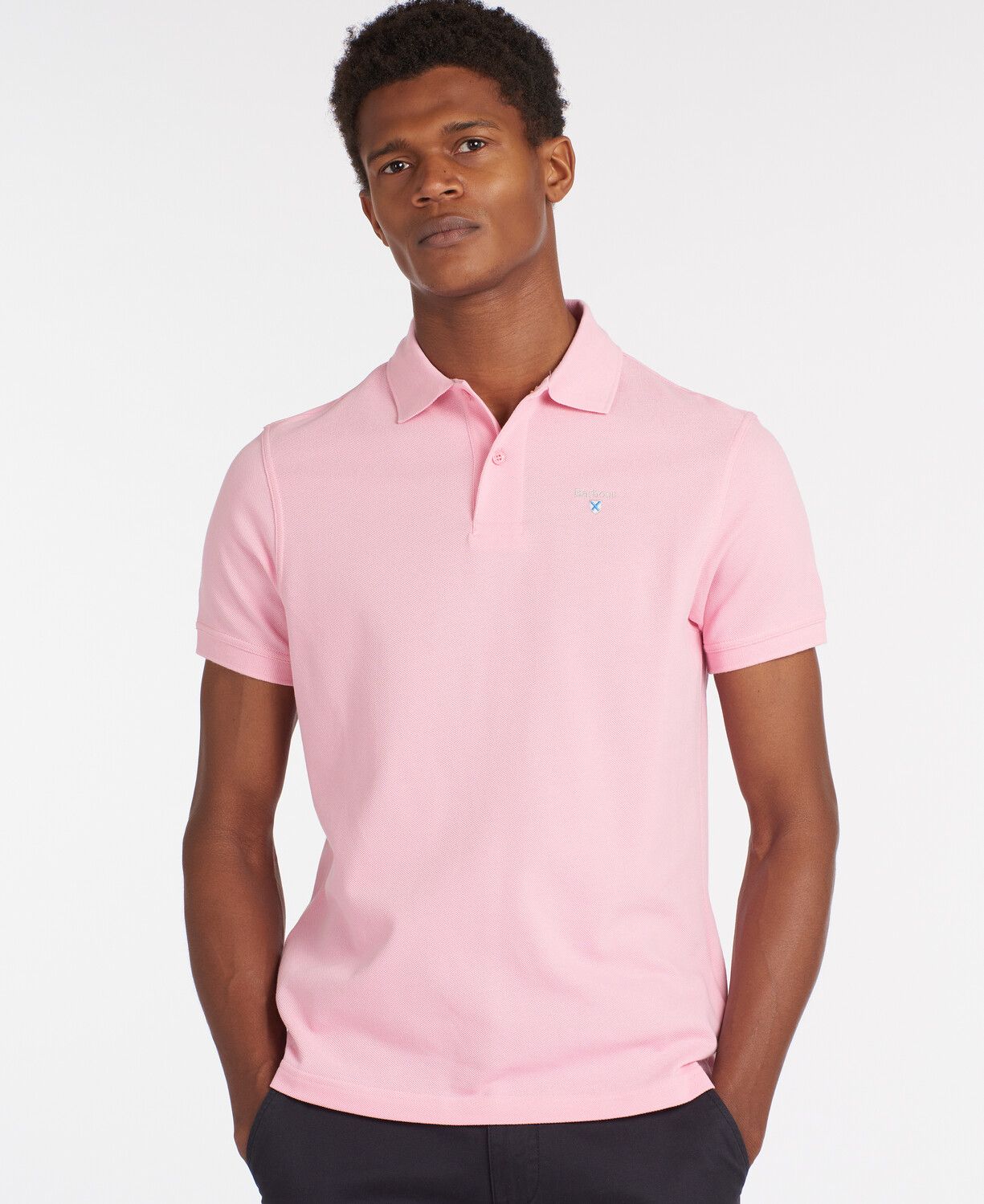 Barbour Sports Polo Shirt Pink 2