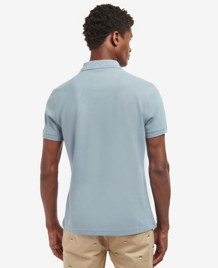 Barbour Sports Polo Shirt Washed Blue 2
