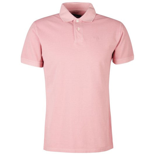 Barbour Wash Sports Polo Shirt Pink Salt 1