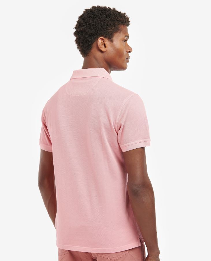 Barbour Wash Sports Polo Shirt Pink Salt 4