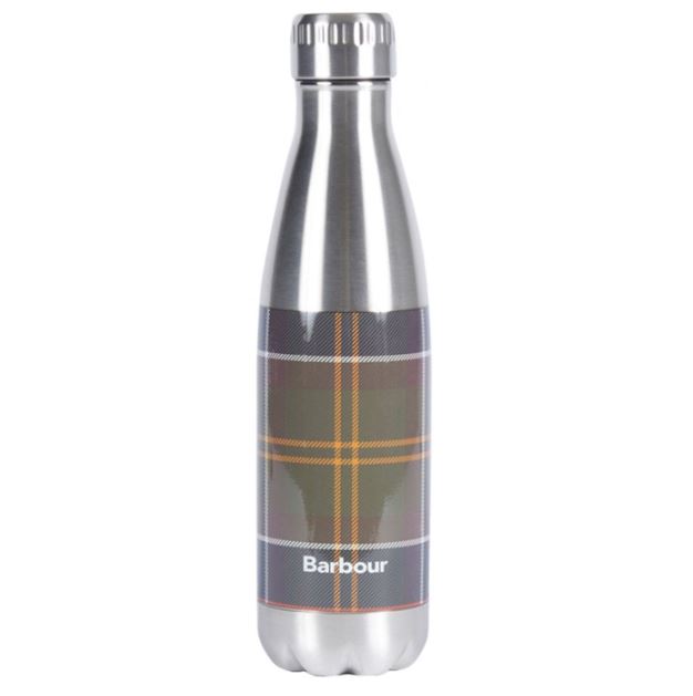 Barbour Stainless Steel Tartan Water Bottle 500ml