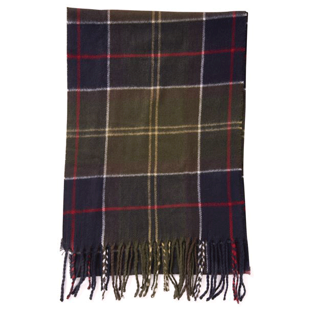 Barbour Swinton Beanie & Galingale Scarf Gift Set Classic Tartan
