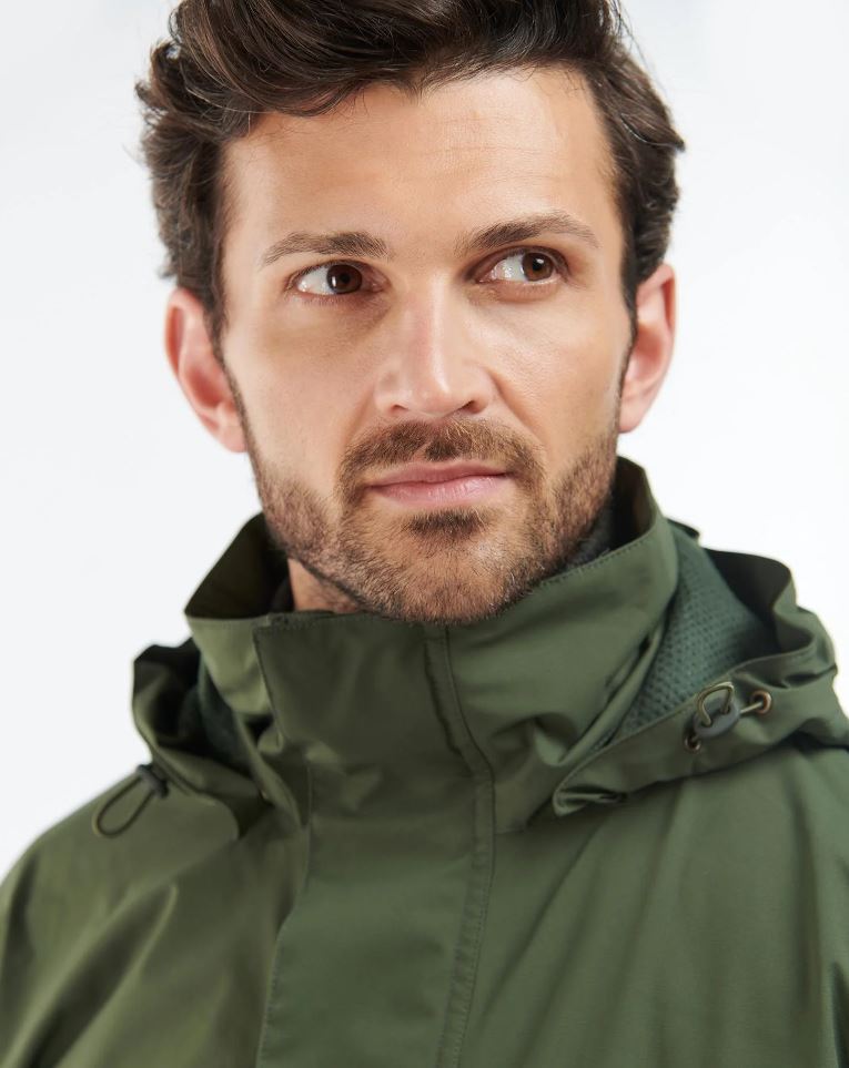 Barbour Swinton Lightweight Waterproof Jacket Olive 3