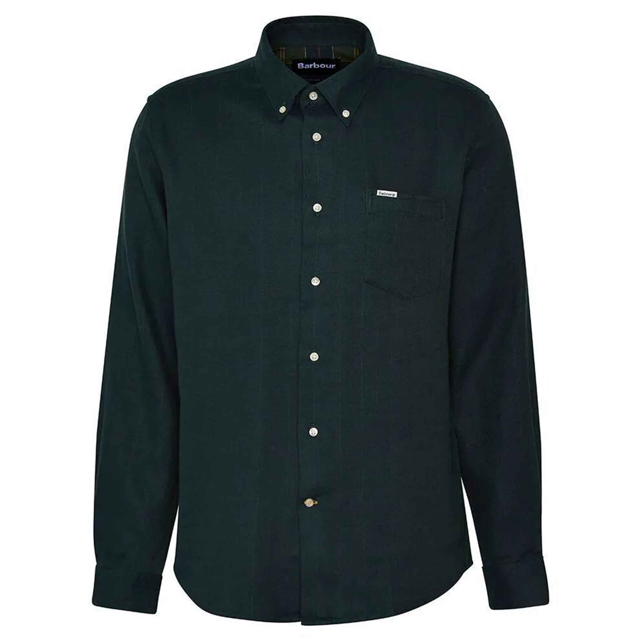 Barbour Tamish Herringbone Weave Shirt Navy