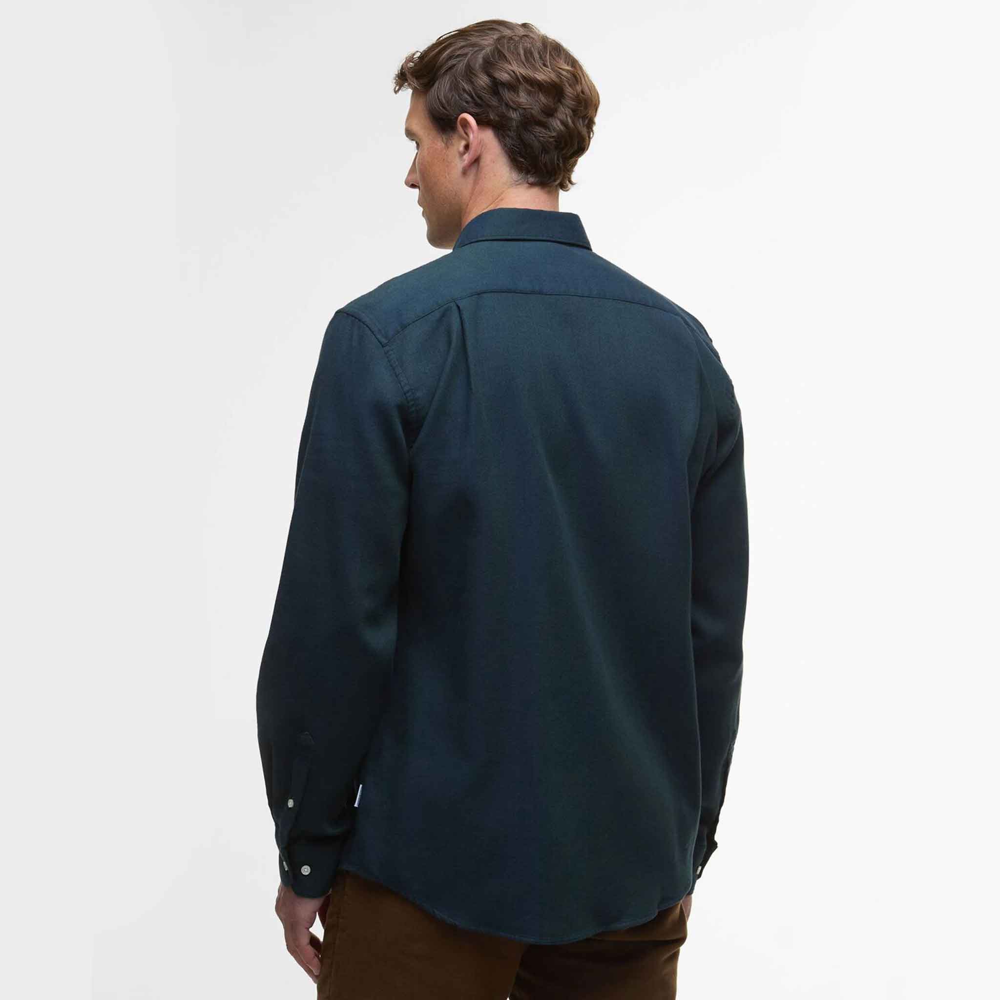 Barbour Tamish Herringbone Weave Shirt Navy