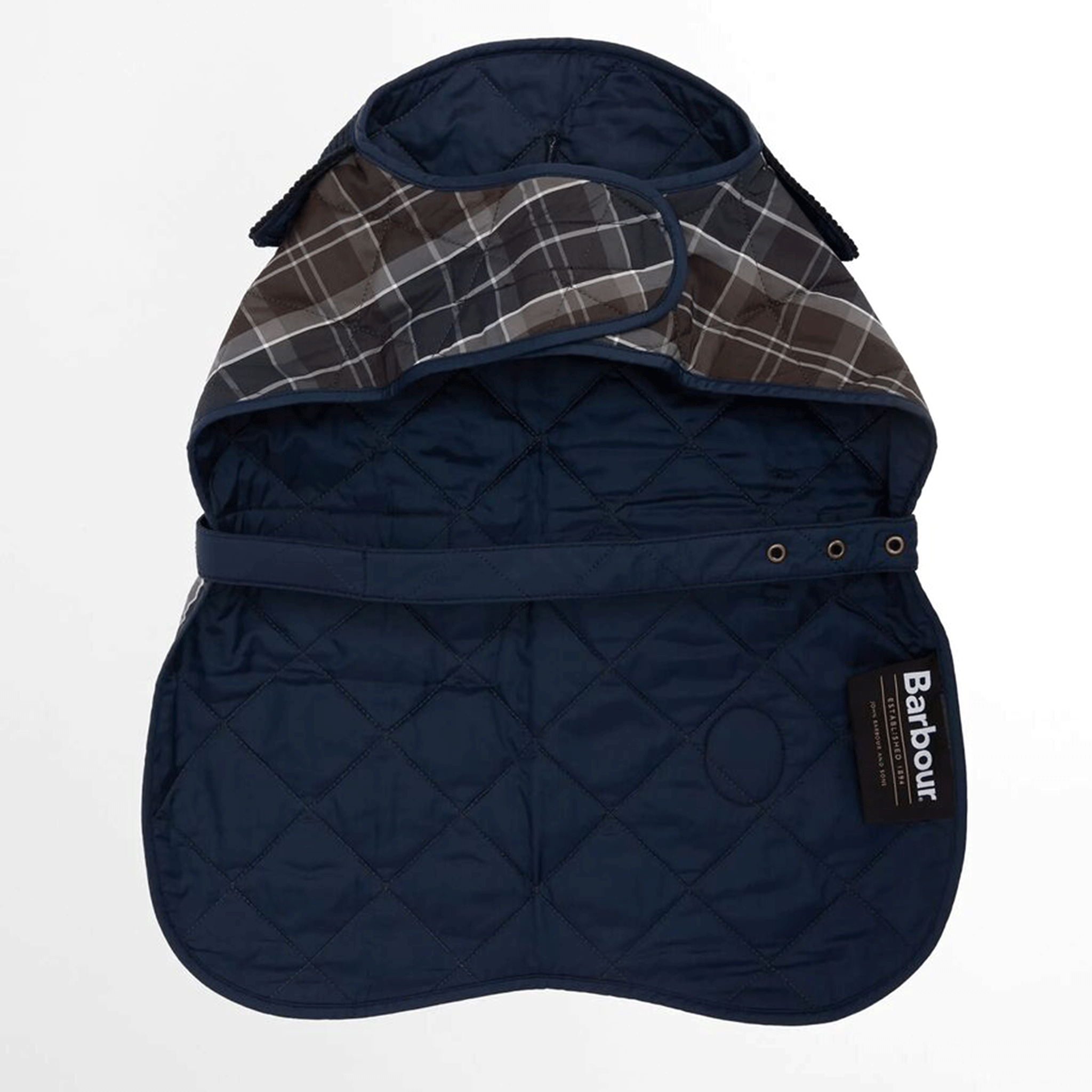 Barbour Tartan Dog Coat Midnight Oak