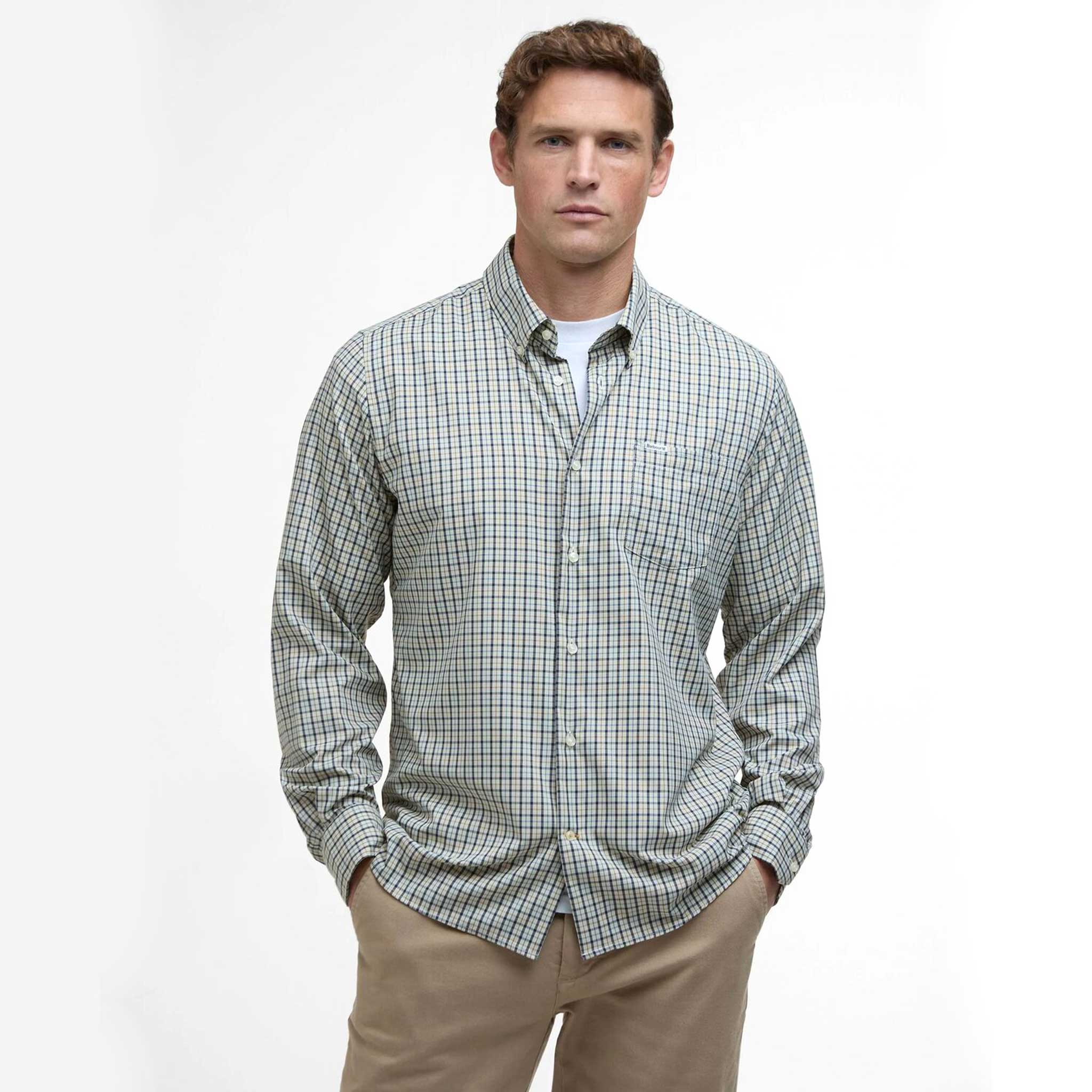 Barbour-Teesdale-Men's-Performance-Shirt-Stone-2