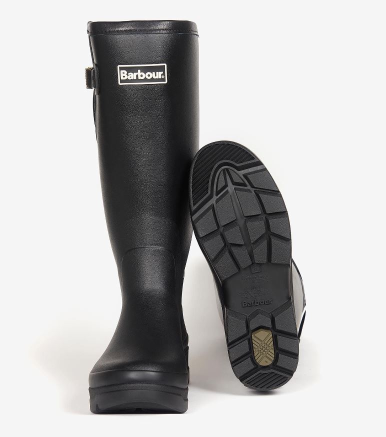 Barbour Tempest Men's Neoprene Wellington Boots Black 4