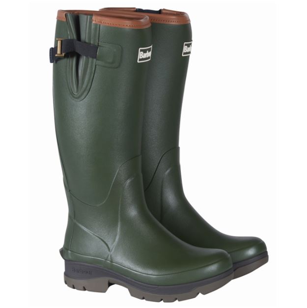 Barbour Tempest Women's Neoprene Wellington Boots Olive 1