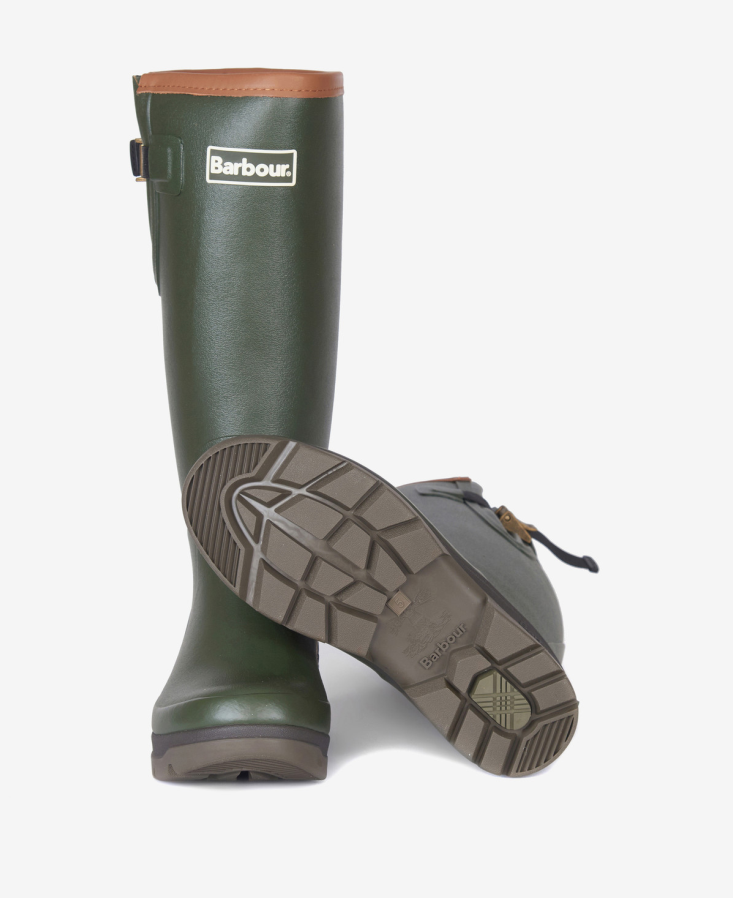 Barbour Tempest Women's Neoprene Wellington Boots Olive 4