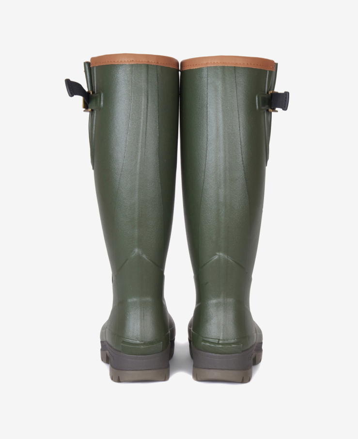 Barbour Tempest Women's Neoprene Wellington Boots Olive 3