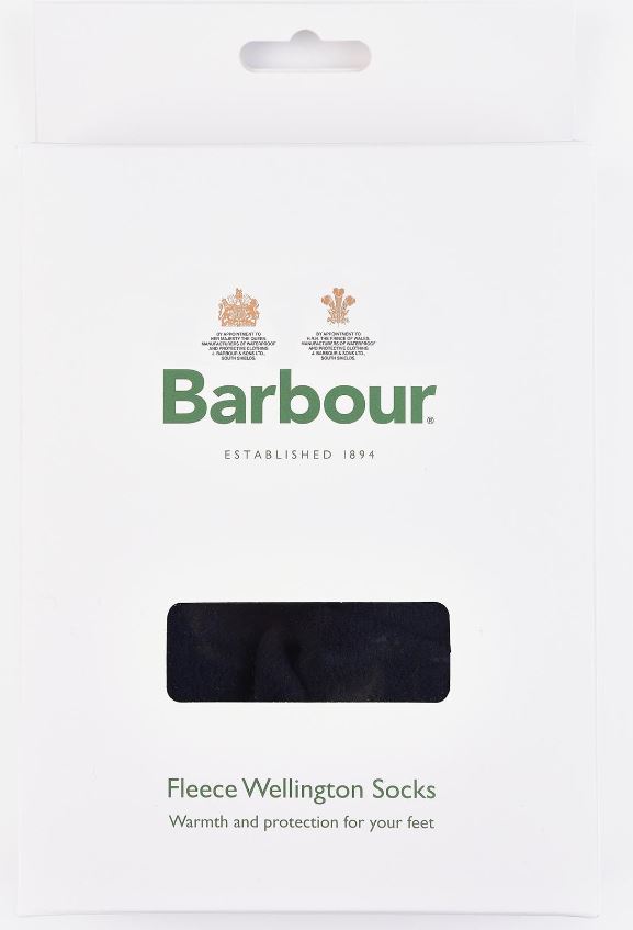 Barbour Unisex Fleece Wellington Socks Classic Navy 2