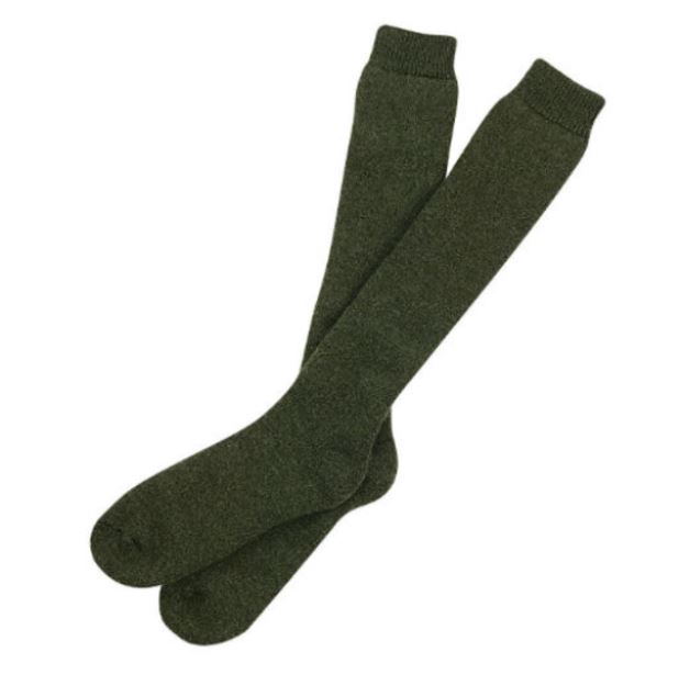 Barbour Wellington Knee Length Socks Olive Green 1