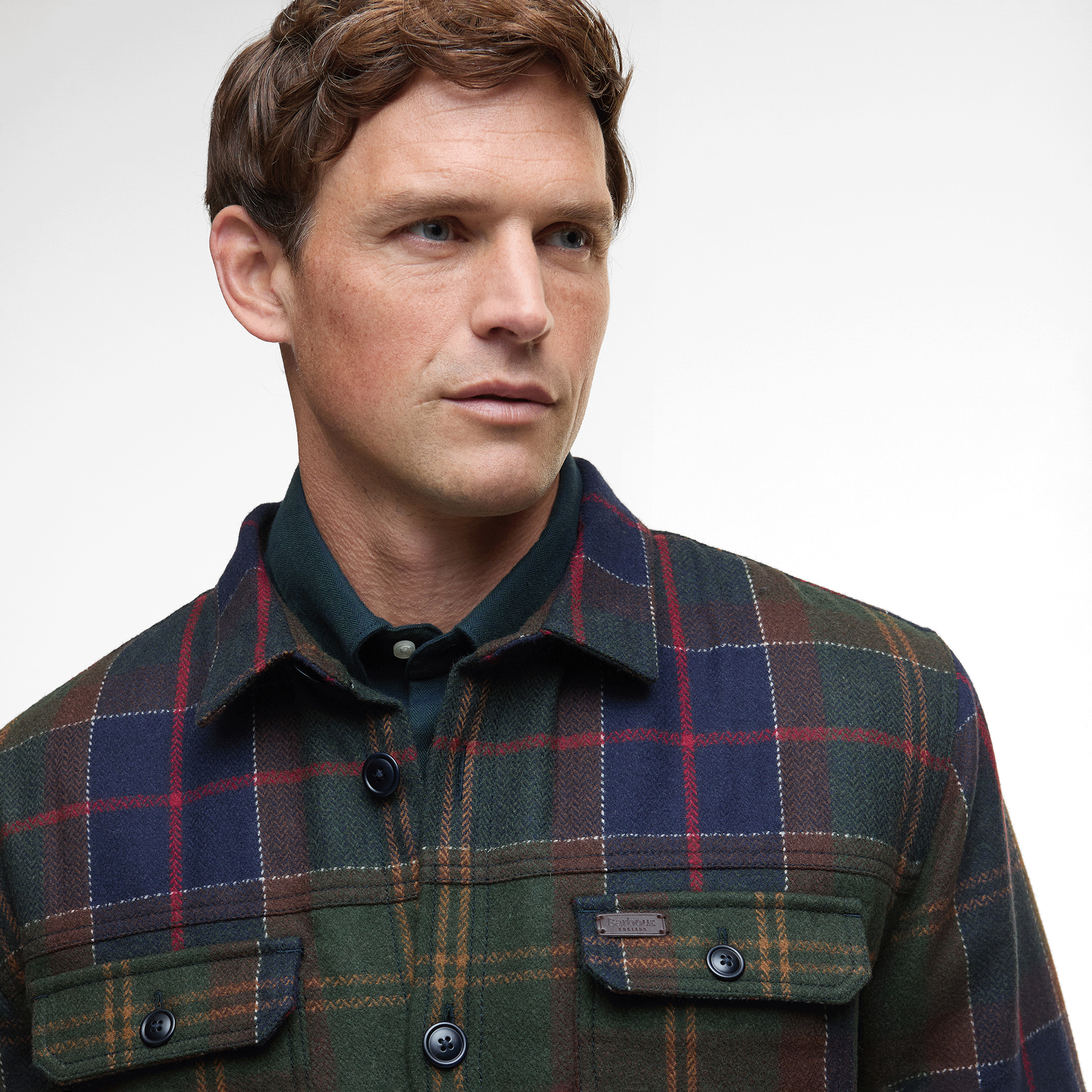Barbour Wilberry Overshirt Classic Tartan Mens