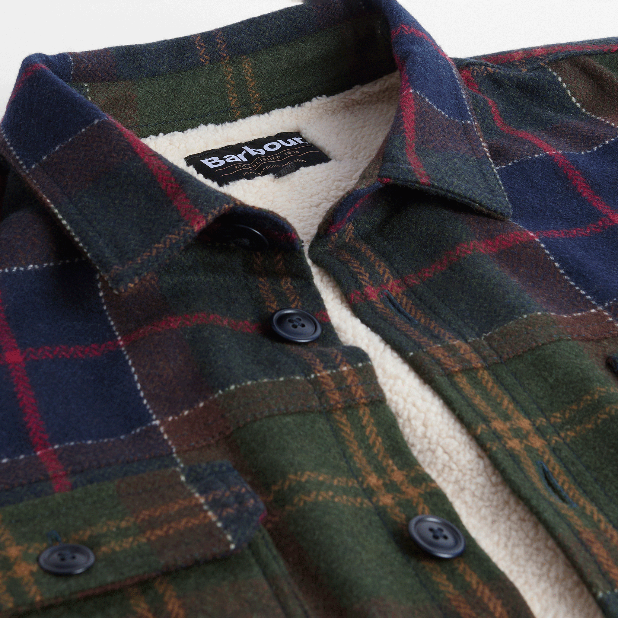 Barbour Wilberry Overshirt Classic Tartan Mens