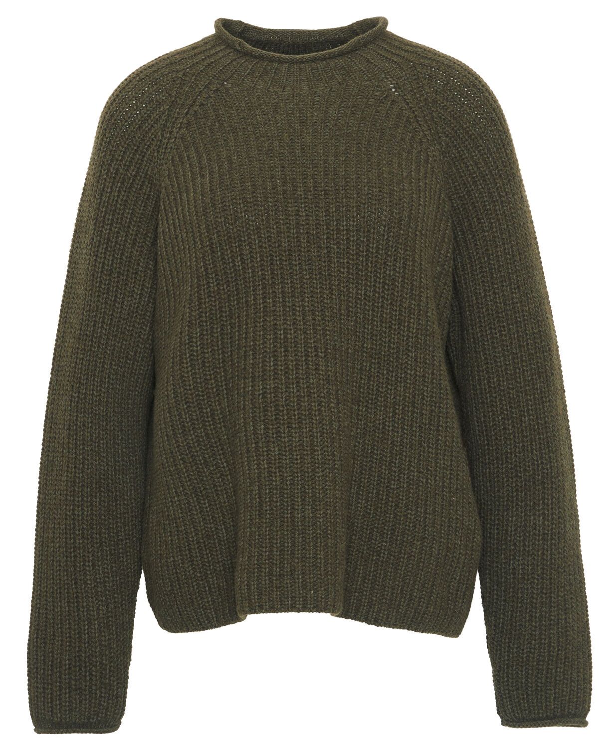 Barbour Willow Ladies High Neck Jumper Olive 1