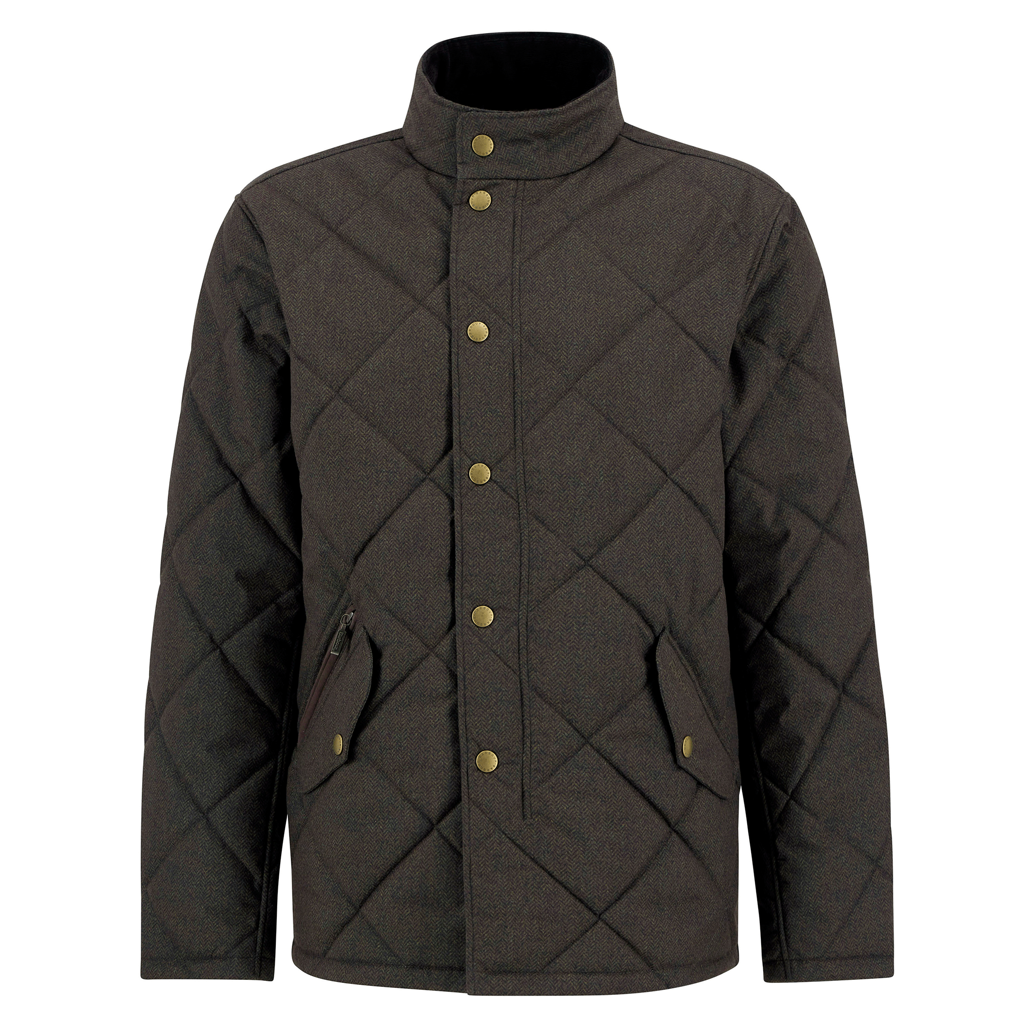 Barbour Winter Shoveler Quilted Jacket Dark Olive Mens