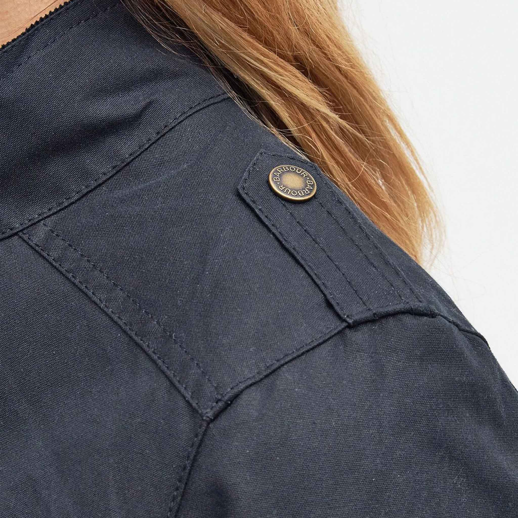 Barbour Winter Defence Waxed Cotton Jacket Navy Classic