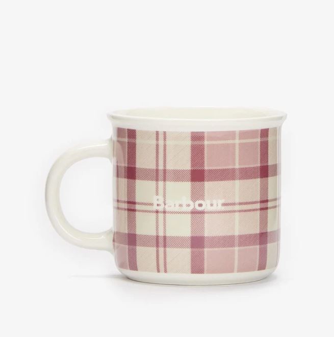 Barbour Women's Mug And Sock Gift Set Dewberry Tartan 2