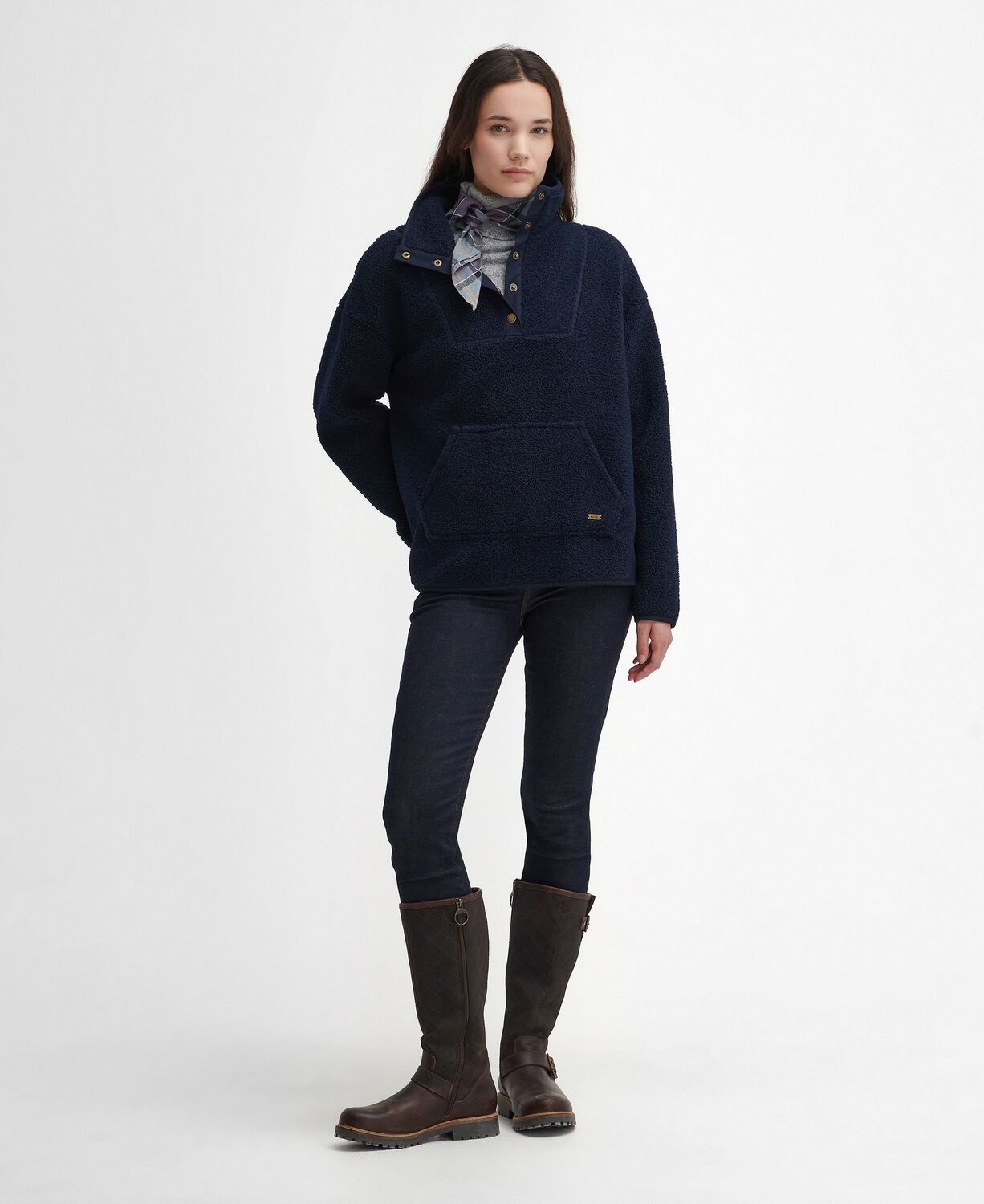 Barbour Woodside Ladies Fleece Classic Navy 5