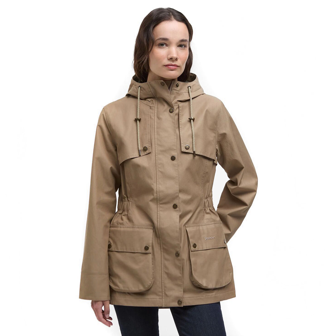 Barbour Maple Ladies Waterproof Jacket Military Brown-Ancient Tartan