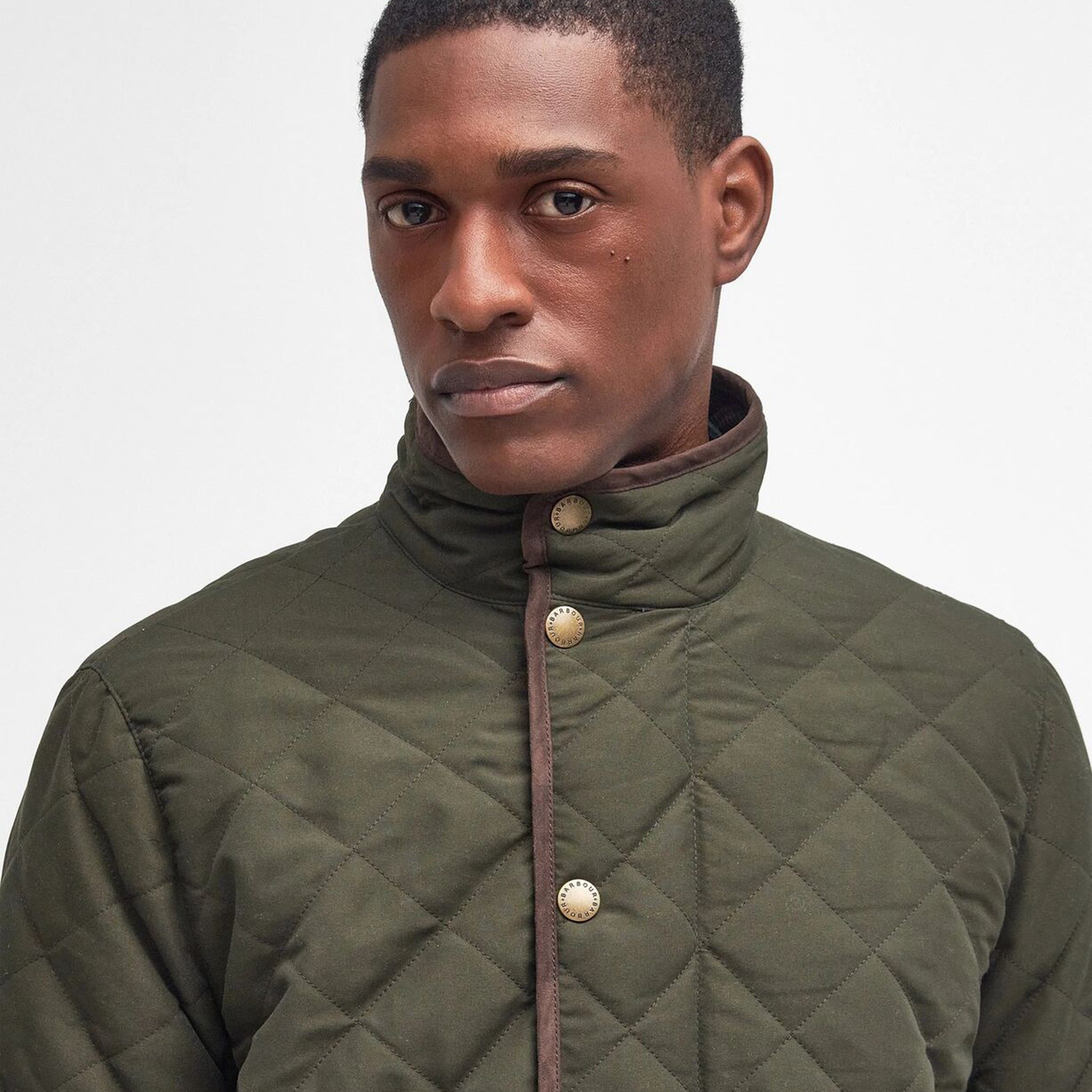 Barbour Men's Waterproof Shoveler Quilted Jacket Dark Olive