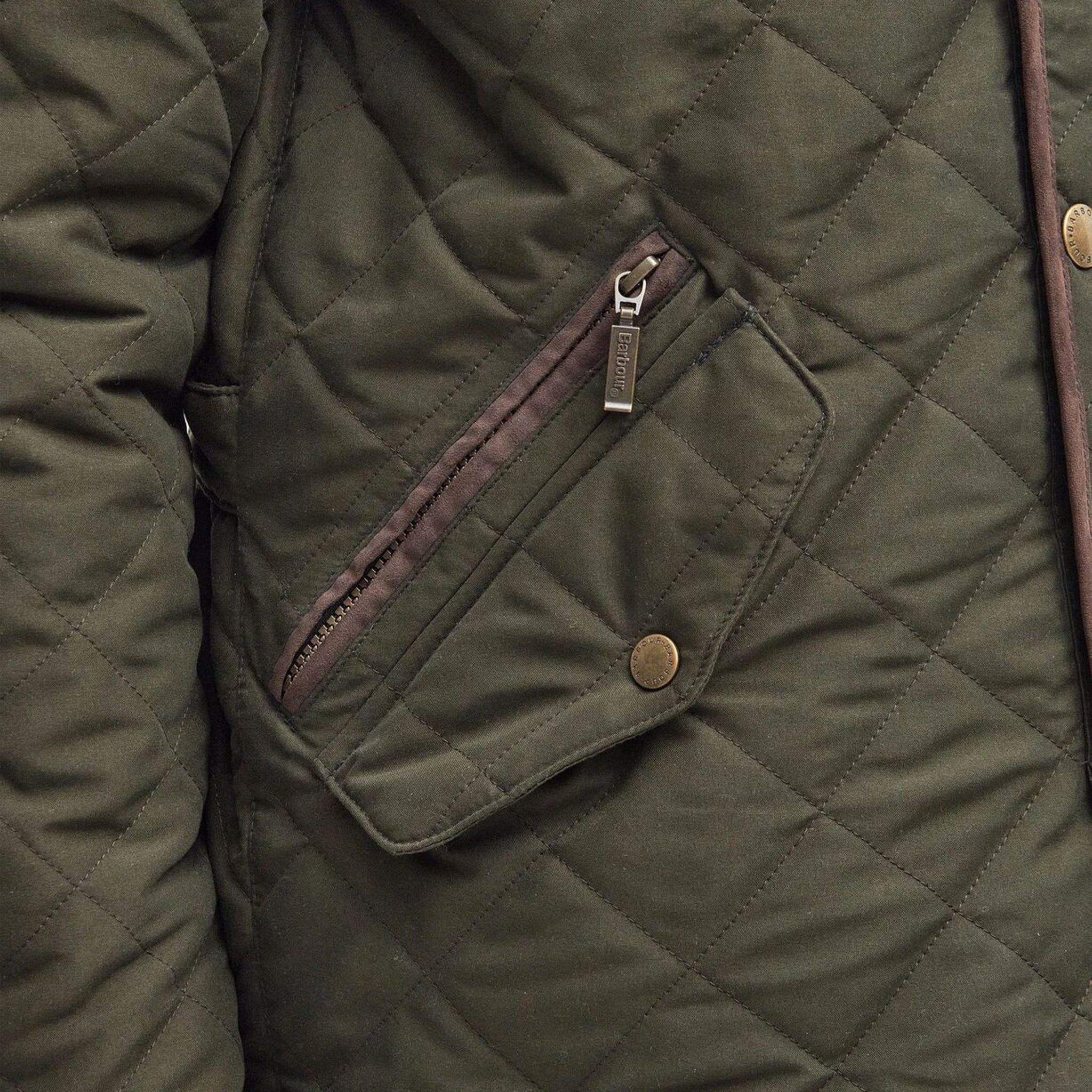 Barbour Men's Waterproof Shoveler Quilted Jacket Dark Olive