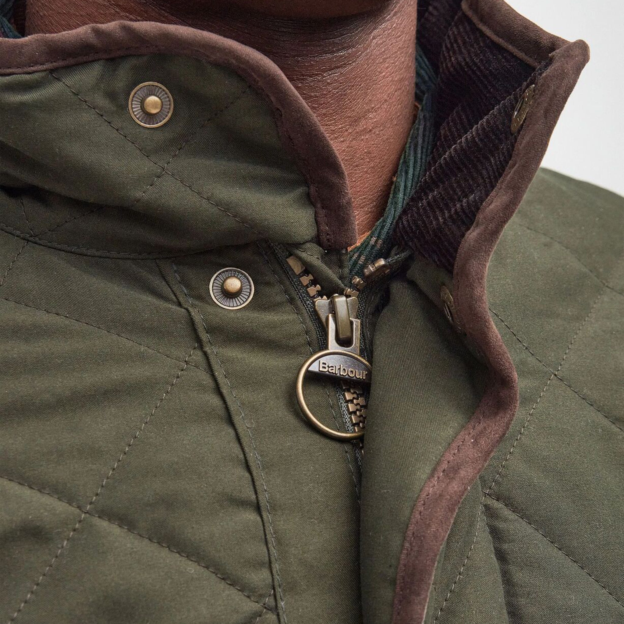 Barbour Men's Waterproof Shoveler Quilted Jacket Dark Olive