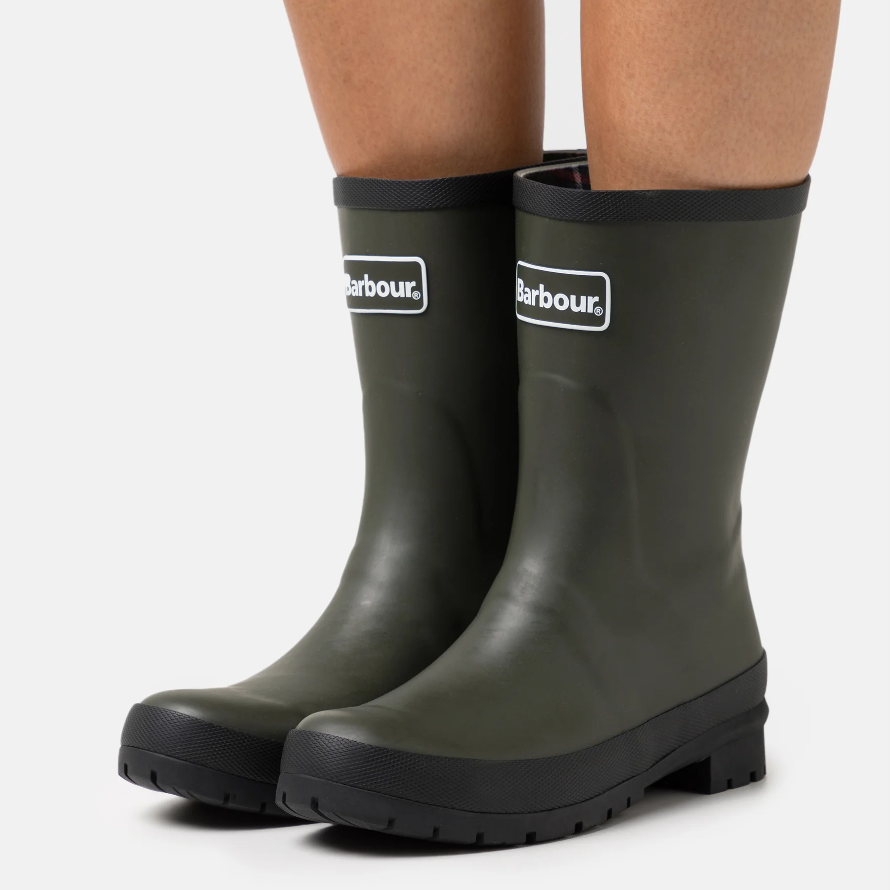 Barbour Banbury Mid Height Wellington Boots Olive