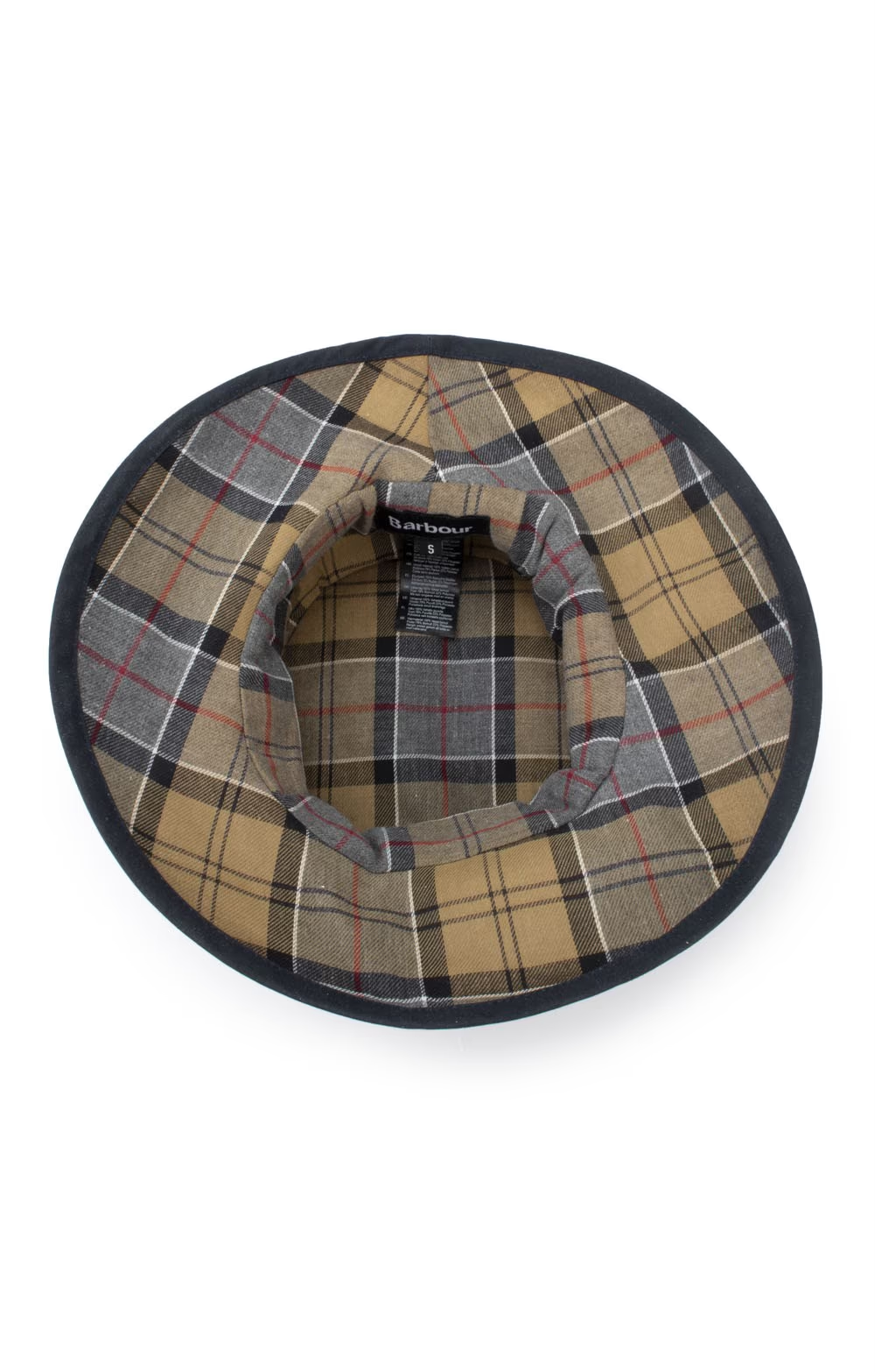 Barbour Ladies Tartan Lined Wax Sports Hat Navy