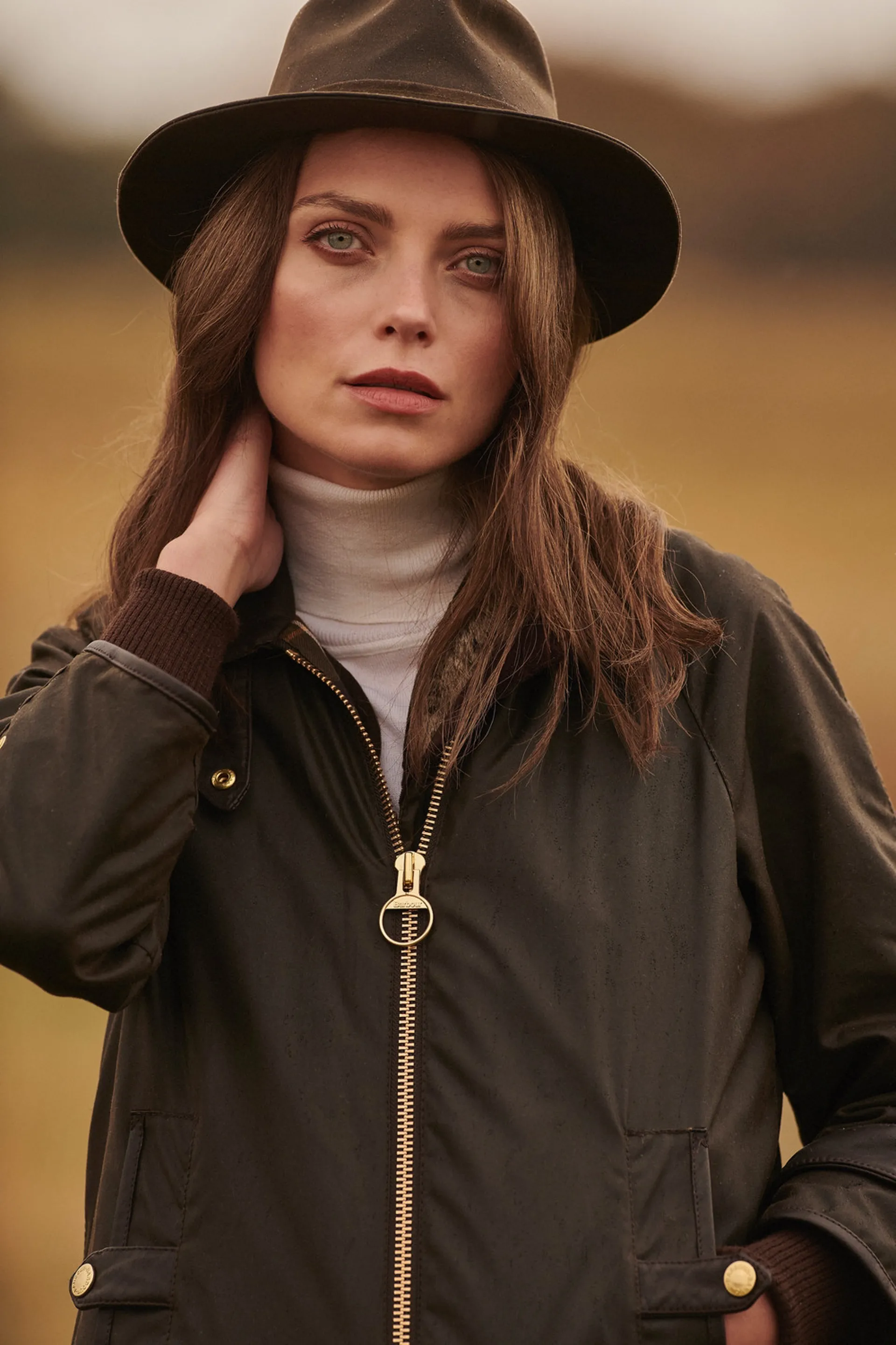 Barbour Ladies Vintage Wax Bushman Hat Olive