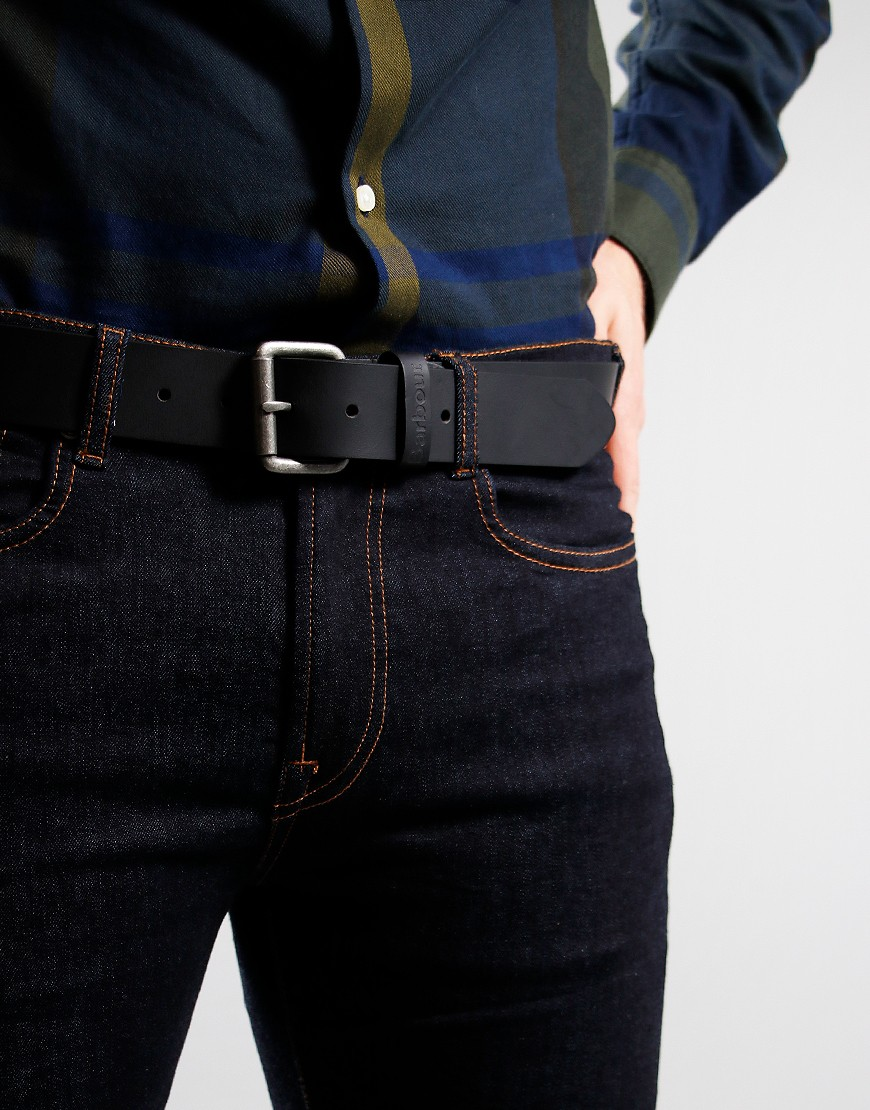 Barbour Men's Allanton Leather Belt Black