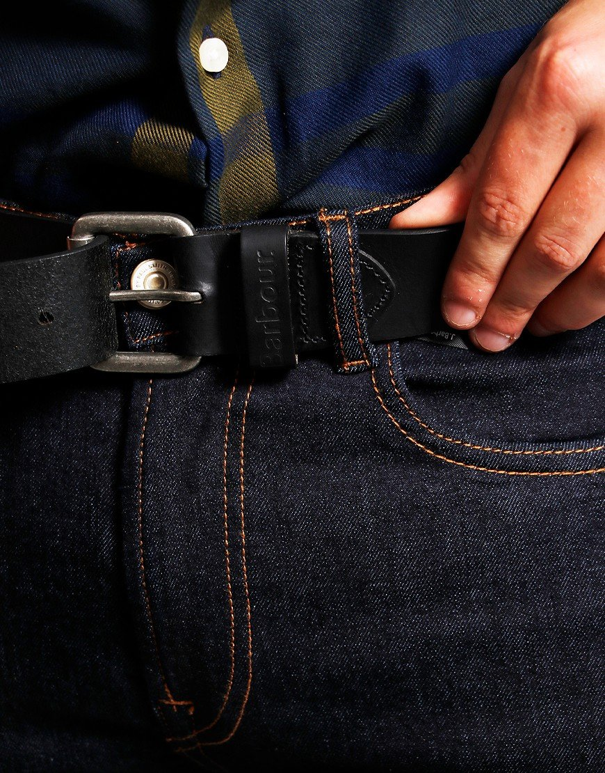 Barbour Men's Allanton Leather Belt Black