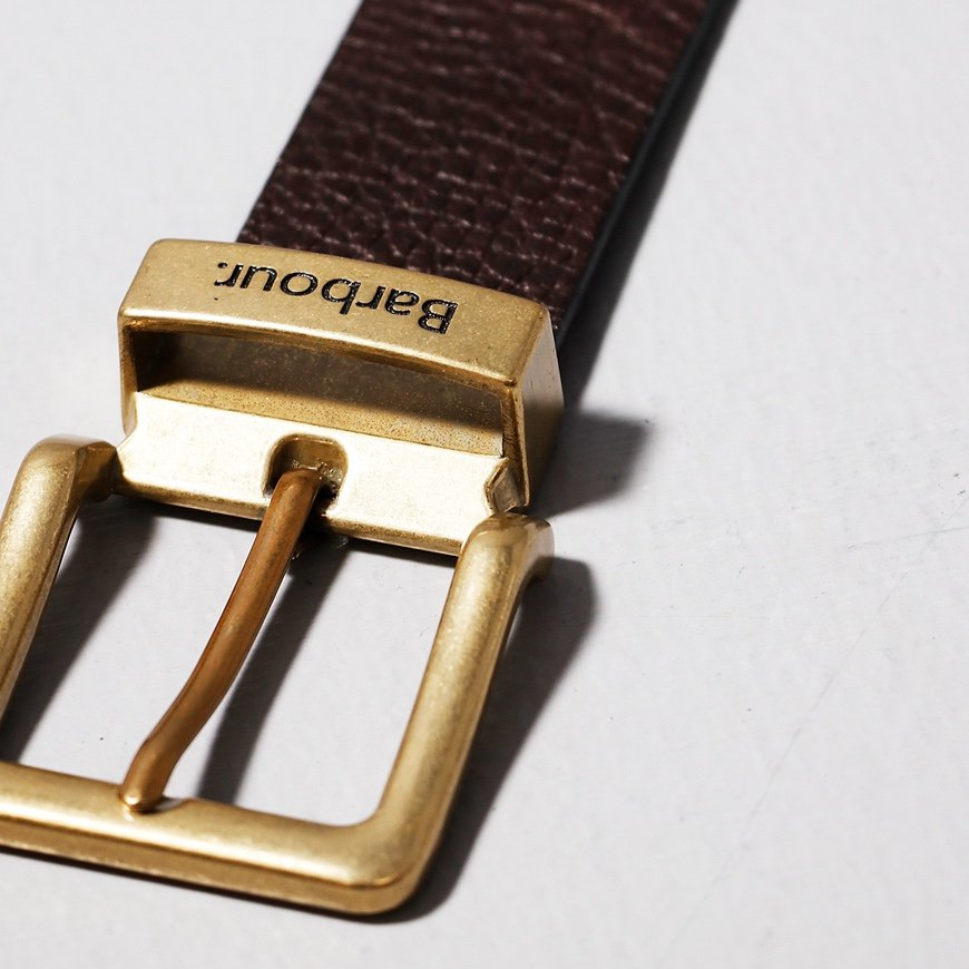 Barbour Men's Blakely Leather Belt Dark Brown