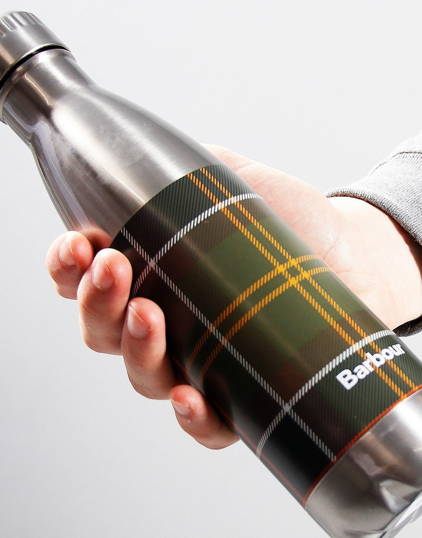 Barbour Stainless Steel Tartan Water Bottle 500ml
