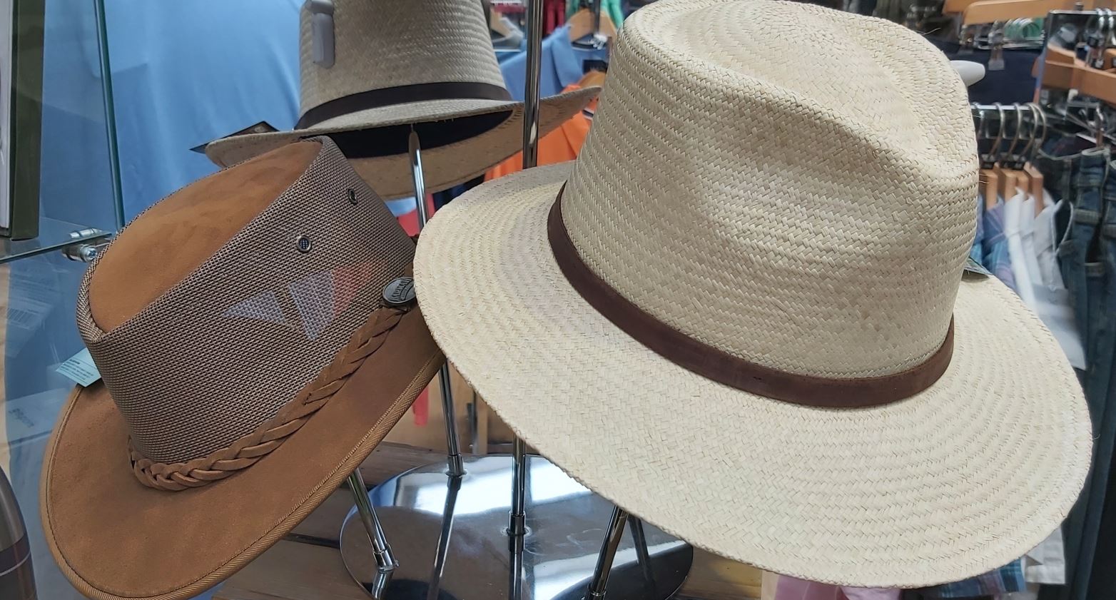 Barmah Cooler Suede & Fine Raffia Hats