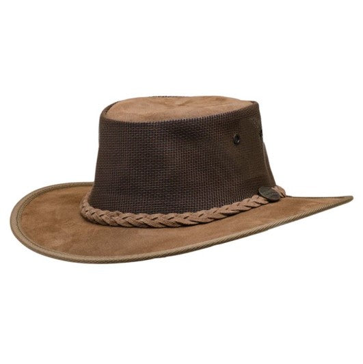 Barmah Foldaway Cooler Suede Leather Hat Hickory 1